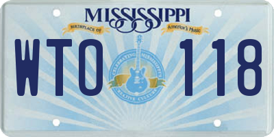 MS license plate WTO118