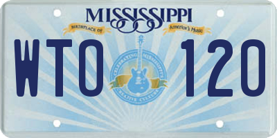 MS license plate WTO120
