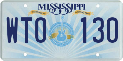 MS license plate WTO130