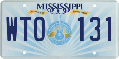MS license plate WTO131