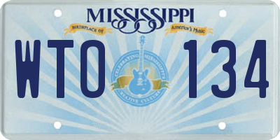 MS license plate WTO134