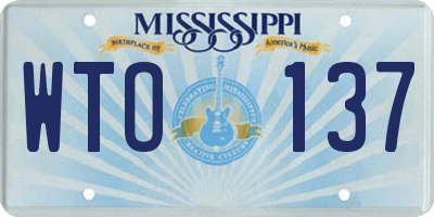 MS license plate WTO137