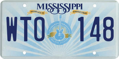 MS license plate WTO148