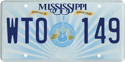 MS license plate WTO149