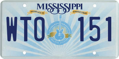 MS license plate WTO151