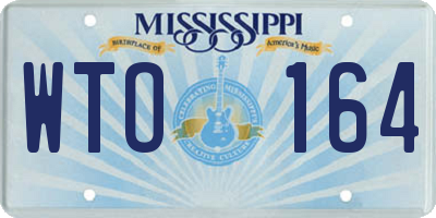 MS license plate WTO164