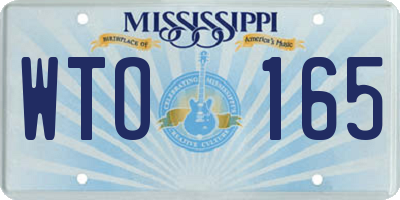 MS license plate WTO165