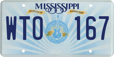 MS license plate WTO167
