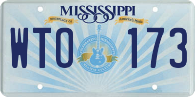 MS license plate WTO173