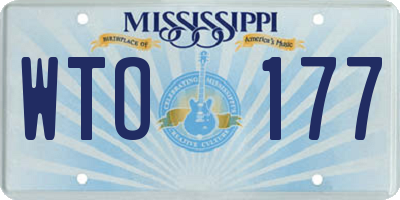 MS license plate WTO177