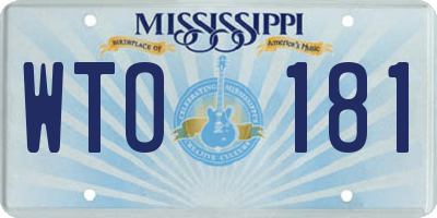 MS license plate WTO181