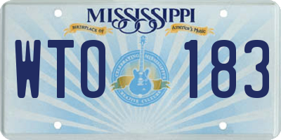 MS license plate WTO183
