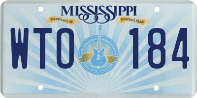 MS license plate WTO184