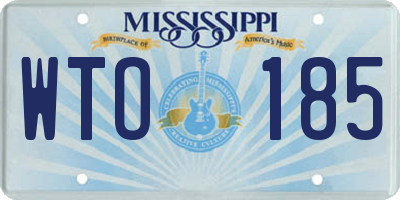 MS license plate WTO185