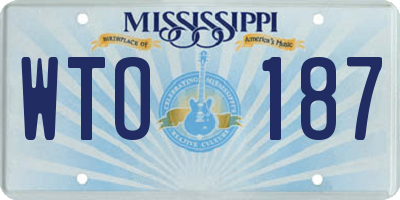MS license plate WTO187