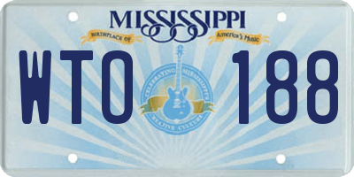 MS license plate WTO188