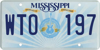 MS license plate WTO197