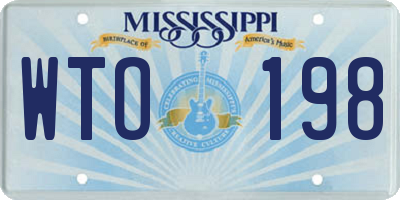 MS license plate WTO198