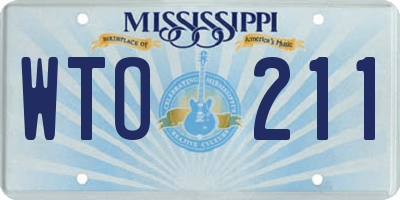 MS license plate WTO211