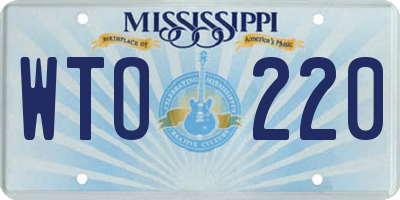 MS license plate WTO220