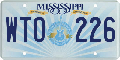 MS license plate WTO226