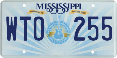 MS license plate WTO255