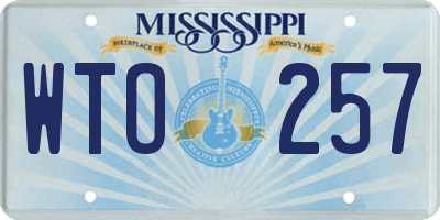 MS license plate WTO257