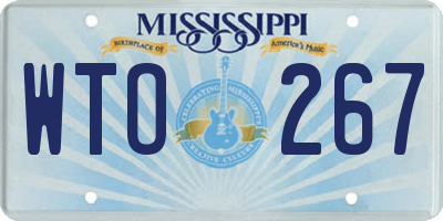 MS license plate WTO267