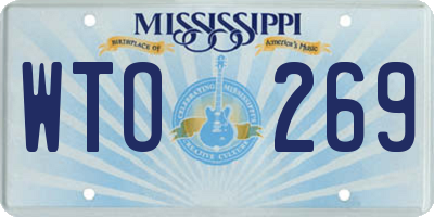 MS license plate WTO269