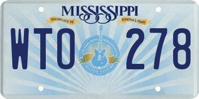 MS license plate WTO278