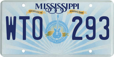 MS license plate WTO293