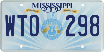 MS license plate WTO298