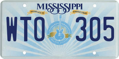 MS license plate WTO305