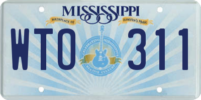 MS license plate WTO311
