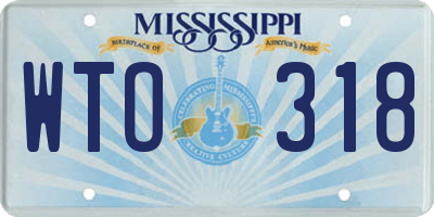 MS license plate WTO318