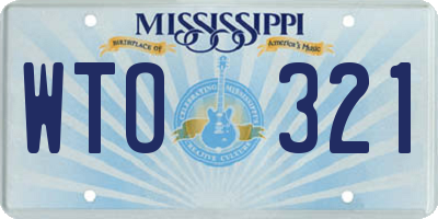 MS license plate WTO321