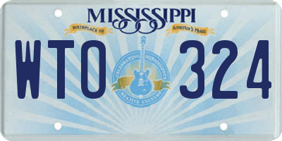 MS license plate WTO324