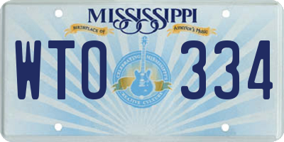 MS license plate WTO334
