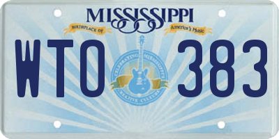 MS license plate WTO383