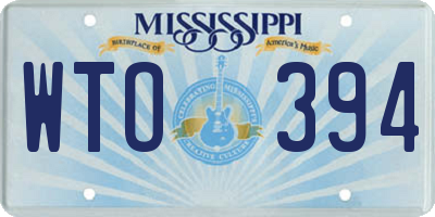 MS license plate WTO394