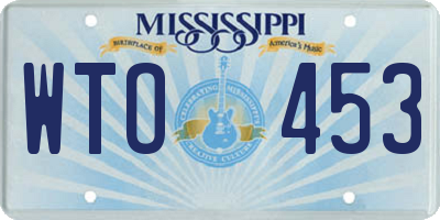MS license plate WTO453