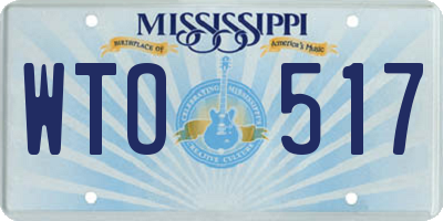 MS license plate WTO517