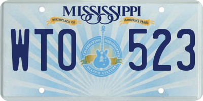 MS license plate WTO523