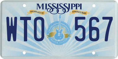 MS license plate WTO567
