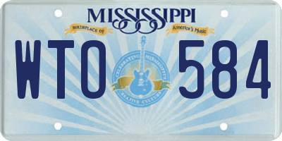 MS license plate WTO584