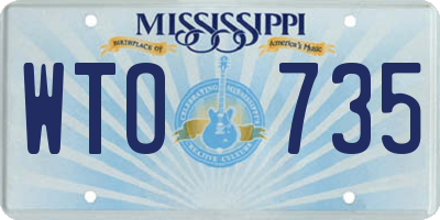 MS license plate WTO735