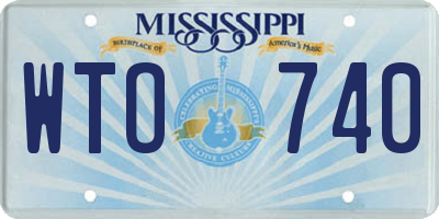 MS license plate WTO740
