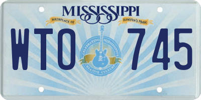 MS license plate WTO745