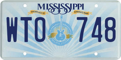 MS license plate WTO748