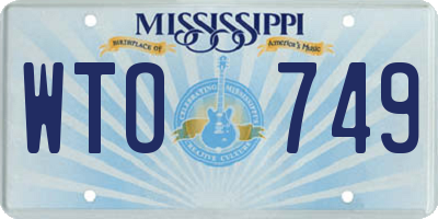 MS license plate WTO749